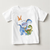 Dinosaur Stomp Chomp Rawr Birthday Party Baby T-shirt (Vorderseite)
