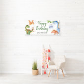 Dinosaur Stomp Chomp Rawr Birthday Party Banner (Insitu)