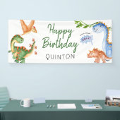 Dinosaur Stomp Chomp Rawr Birthday Party Banner (Messe)