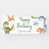 Dinosaur Stomp Chomp Rawr Birthday Party Banner (Horizontal)