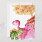 Dinosaur Stomp Chomp Rawr Birthday Party Einladung (Rückseite)