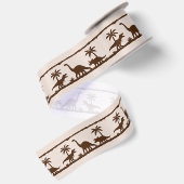 Dinosaur Streifen Satinband (Rückseite)