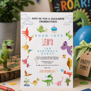 Dinosaur / Süße Dino-Jungen-Geburtstagseinladung Einladung