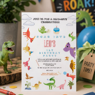 Dinosaur / Süße Dino-Jungen-Geburtstagseinladung Einladung