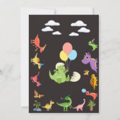 Dinosaur / Süßer Dino-Junge Geburtstag Danke  (Rückseite)