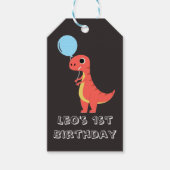 Dinosaur / Süßer Dino-Junge Geburtstag  Geschenkanhänger (Vorderseite)