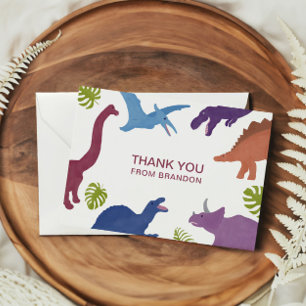 Dinosaur Süßer Dino Kindergeburtstagsfeier Dankeskarte