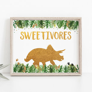 Dinosaur Sweetivores Geburtstagsfeiern Süßigkeiten Poster