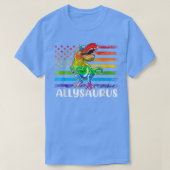 Dinosaur T Re Lgbt Gay Pride Flag Allysaurus Ally T-Shirt (Design vorne)