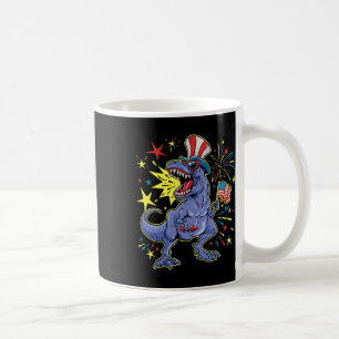 Dinosaur T-rex 4. Juli feiert Unabhängigkeitsfeier Kaffeetasse
