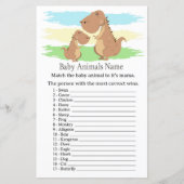 Dinosaur,T-rex Baby Animals Name Game (Vorderseite)