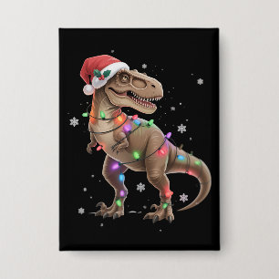 Dinosaur T-Rex Baum Weihnachten Xmas Haustier Dino Button