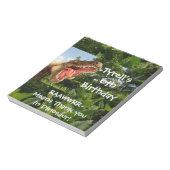 Dinosaur T Rex Birthday Candy Bar Wrappers Notizblock (Rotiert)