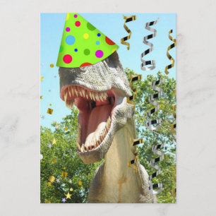 Dinosaur T-Rex Birthday Invites Einladung