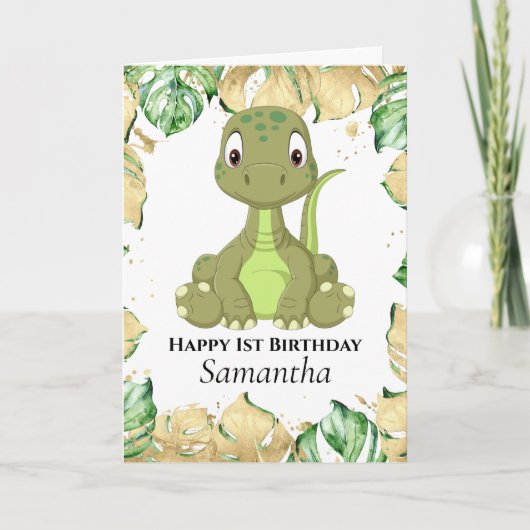 Dinosaur T Rex Birthday Jurassic Karte (Vorderseite)