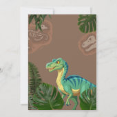 Dinosaur T-Rex Birthday Party Einladung (Rückseite)