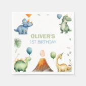 Dinosaur T-REX Birthday Party Serviette (Vorderseite)