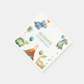 Dinosaur T-REX Birthday Party Serviette (Ecke)