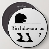 Dinosaur T Rex Birthdaysauce Button (Vorne & Hinten)