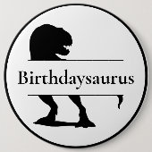 Dinosaur T Rex Birthdaysauce Button (Vorderseite)