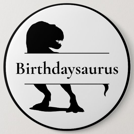 Dinosaur T Rex Birthdaysauce Button (Vorderseite)