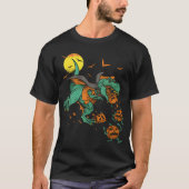 Dinosaur T Rex Boo Halloween Boys Pumpkin Matching T-Shirt (Vorderseite)