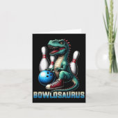 Dinosaur T-rex Bowling Graphic Funny Dino Bowler K Karte (Vorderseite)