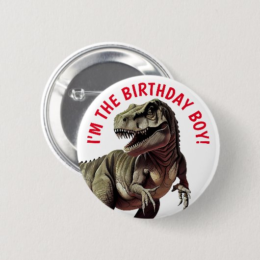 Dinosaur T Rex BOY Button (Vorne & Hinten)