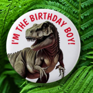 Dinosaur T Rex BOY Button