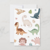 Dinosaur T-Rex Boy Geburtstag Danke Karte (Rückseite)