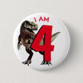 Dinosaur T Rex Button (Vorderseite)