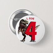 Dinosaur T Rex Button (Vorne & Hinten)