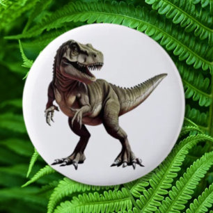 Dinosaur T Rex Button