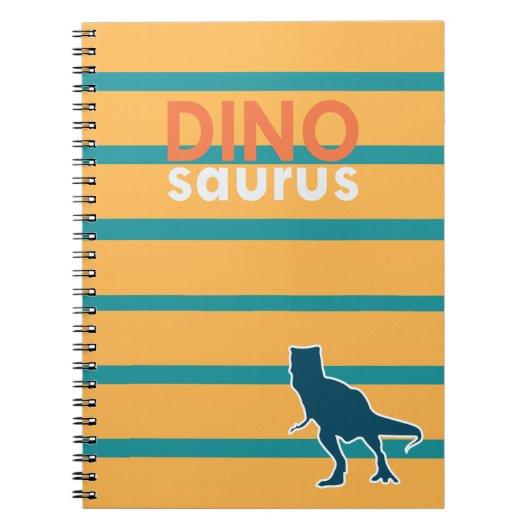 Dinosaur T-rex Cartoon Junge Notizblock (Vorderseite)