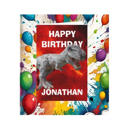 Dinosaur T Rex Children BIRTHDAY PARTY Card Karte