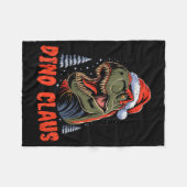 Dinosaur T-rex Christmas Tree Dino Claus Pajamas X Fleecedecke (Vorderseite (Horizontal))