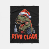 Dinosaur T-rex Christmas Tree Dino Claus Pajamas X Fleecedecke (Vorderseite)