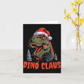 Dinosaur T-rex Christmas Tree Dino Claus Pajamas X Karte (Gelbe Blume)