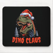 Dinosaur T-rex Christmas Tree Dino Claus Pajamas X Mousepad (Vorne)
