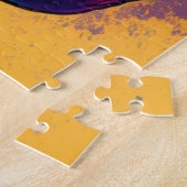 Dinosaur T Rex Cool Orange Blue Puzzle (Seite)