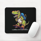Dinosaur T Rex Cool Skateboard fahrender Dinosaur  Mousepad (Mit Mouse)