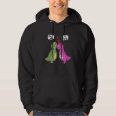 Dinosaur T Rex Couple Hug Me Funny Valentines Day Hoodie (Vorderseite)