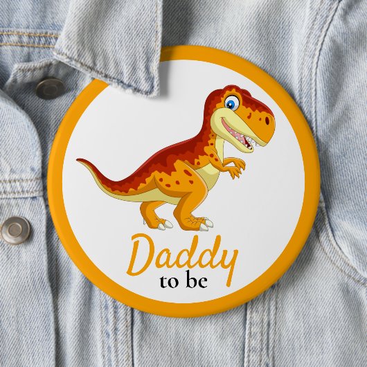 Dinosaur T Rex Daddy Baby Shower Button (Beispiel)
