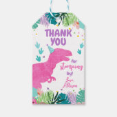 Dinosaur T-Rex Danke, dass Sie von Mädchen Geburts Geschenkanhänger (Vorderseite)