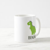 Dinosaur T Rex Dino Baby Einfache Niedliche Bezeic Kaffeetasse (VorderseiteRechts)