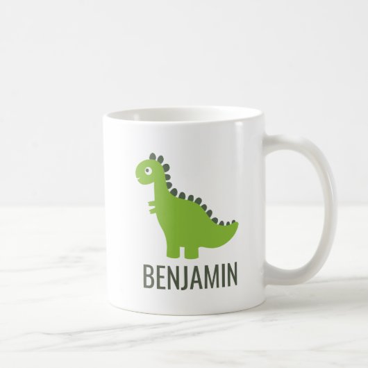 Dinosaur T Rex Dino Baby Einfache Niedliche Bezeic Kaffeetasse (Rechts)