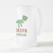 Dinosaur T-Rex Dino Granddad Abuelo Grandpasaurus Mattglas Bierglas (VorderseiteRechts)