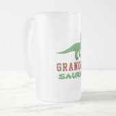 Dinosaur T-Rex Dino Granddad Abuelo Grandpasaurus Mattglas Bierglas (Vorderseite Links)
