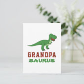 Dinosaur T-Rex Dino Granddad Abuelo Grandpasaurus Postkarte (Stehend Vorderseite)