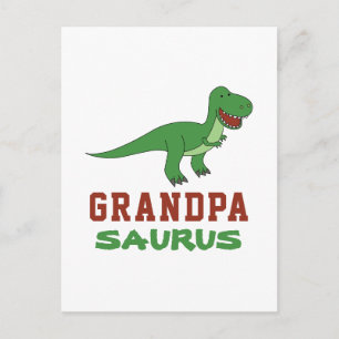 Dinosaur T-Rex Dino Granddad Abuelo Grandpasaurus Postkarte